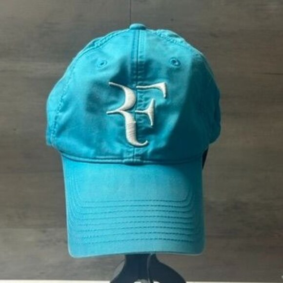 Roger Federer Nike Legacy91 Dri-Fit Turquoise Baseball Cap Adjustable - Picture 1 of 6